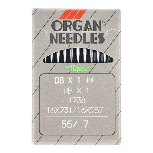 オルガン針 ORGAN NEEDLES 工業用/職業用の本縫い（直線1本針・ロックステッチ）ミシン用 10本入り 7番手 DB×1++