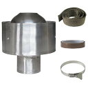 ユーロストーブ(Eurostove) キャンプ用薪ストーブの逆流防止煙突トップ・ドラクリボウルキット ステンレス製