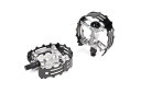 WELLGO(ウエルゴ) - ROUND CAGE PEDAL(ラウンドケージペダル) - 1/2インチ(1PCクランク用) - BLACK/SILVER (オ...