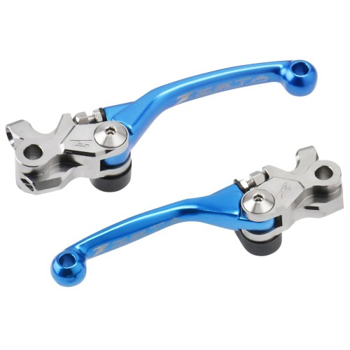 ジータレーシング(ZETA RACING) BRAKETEC HQV TE/FE, GASGAS MC/EC/ECF ピボットレバーセットFP 3フィンガー H-ブルー 前方可倒式 レバー位置無段階調整 鍛造 高強度アルミ合金 ダートフリーク DIRTFREAK F5