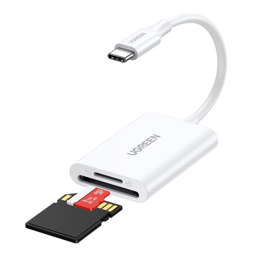 UGREEN sdカードリーダー タイプc カードリーダー SD/TF同時読み書き USB 3.0 OTG機能 写真/ビデオ/レコーダー 高速双方向データ転送 Type-Cインターフェース対応 Android スマホ、iPhone 15/Pro MAx、Mac