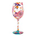 enesco Lolita ワイングラス Funky Florals 6013100