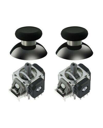 GuliKit ジョイスティック TMR電磁式 ドリフト対策 PS5 DualSense/DualSense Edge対応 超スムーズ 交換修理パーツ 長寿命 温度安定性に優れる スティックキャップ2個付属