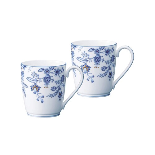 Noritake ノリタケ マグカップ (ペアセット) 295cc ブルーソレンティーノ色線仕上げ 電子レンジ対応 食洗器対応 2個 ブルー ボーンチャイナ P97280/4965