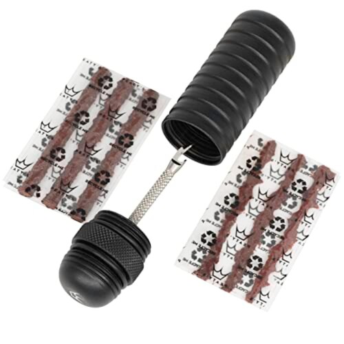 自転車 チューブレスタイヤ パンク修理 パッチ プラグ 応急 Peaty's (ピーティーズ)Holeshot Tubeless Puncture Plugger Kit - Black