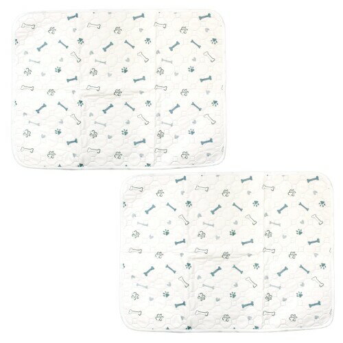 milasic 吸水ペットマット Lサイズ 2枚セット 洗える ペットシーツ おしっこマット 大型犬 介護用 吸水性 速乾 滑り止め 床に染みず TN-WAPM-WHBN-L