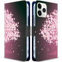 iitrust Galaxy S21 Ultra 5G ケース 手帳型 Galaxy S21 ケース SC-52B galaxys21 ケース ギャラクシーS21 カバー 耐衝撃 スマホケース 黒幕の下の桜の木 フラワー