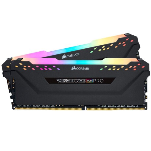 CORSAIR VENGEANCE RGB PRO DDR4 ���� 32GB��16GB��2�˺���2666MHz�б� Intel XMP�б� CL16 �ǥ����ȥå�PC�� �֥�å� CMW32GX4M2A2666C16