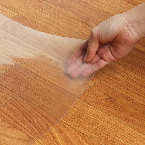 Belca(ベルカ) 日本製 透明マット キッチンマット 90cm 幅90×奥行60×厚さ0.08cm クリア 保護マット キズ 汚れ 防止 お手入れ簡単 カットOK 床暖房対応 KM60-90-1E-OL