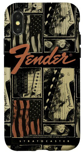 Fender Vintage Stratocaster Americana Distressed Collage スマホケース iPhone X/XS 用