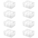JEJアステージ 収納ボックス デスクトート ミニ デスクオーガナイザー クリア 積み重ね 日本製 幅21.5×奥行16.3×高さ14.5cm 8個セット