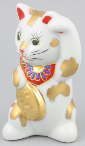 九谷焼 小判招き猫 3号 金ぶち A-0069 [2]