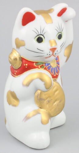 九谷焼 小判招き猫 3号 金ぶち A-0069 [3]