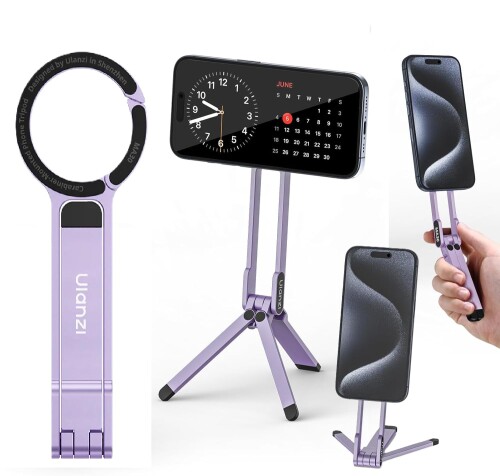 Ulanzi MA30 スマホ三脚/MagSafe対応 金属製 強力マグネット 折りたたみ式 持ち運び便利 自撮り棒 スマホスタンド 撮影 動画鑑賞に最適 ペールラベンダー 【Ulanzi MA30 MagSafe対応 折りたたみ式スマホ三脚】Ulanzi MA30は、スマホ固定部が強力マグネットに進化し、スマートフォンをしっかり吸着・固定します。片手でわずか0.1秒で着脱可能。折りたたみや拡張が簡単にでき、三脚としてはもちろん、デスク用スマホスタンドや自撮り棒としても活用できる多機能設計です。軽量かつ高強度のアルミニウム製で、頑丈な三脚構造と滑り止めシリコンパッドによりスマホの落下を防止します。ハイキングバックル付きで、旅行時も手軽に持ち運び可能です。 ※本製品は携帯電話ホルダー専用であり、エクストリームスポーツや登山用バックルとしては使用できません。 【超強力磁気で抜群の安定感】業界最高クラスの磁石を採用し、強力な吸着力でスマホをしっかり固定。両面磁気仕様で、表面はスマホ、裏面はLEDライトやスマホ用レンズフィルターキットなどのアクセサリーを装着可能です。 ※スマホケース使用時はMagSafe対応ケースをご利用ください。非対応ケースの場合は外側に金属リングを貼ることで使用可能(リングは別売)。 【安定感のある三脚構造】アルミニウム合金製で安定性が高く、脚部と滑り止めゴムにより持ちやすく滑りにくい設計。撮影・動画視聴・ライブ配信など幅広く活躍します。 【幅広い対応機種】MagSafe対応のiPhone 16/15/14/13シリーズ以降やMagSafeケースに対応。MagSafe非対応機種やケースでも、金属リング(別売)を貼り付けることで利用可能です。対応機種:IPhone 16 Pro Max/16 Plus/16 Pro/16/IPhone 15 Pro Max/15 Plus/15 Pro/15/IPhone 14 Pro Max/ 14 Pro/ 14/iPhone 13 Pro Max/ 13 Pro/ 13 商品コード20081748520商品名Ulanzi MA30 スマホ三脚/MagSafe対応 金属製 強力マグネット 折りたたみ式 持ち運び便利 自撮り棒 スマホスタンド 撮影 動画鑑賞に最適 ペールラベンダー型番T188サイズ小カラーペールラベンダー※他モールでも併売しているため、タイミングによって在庫切れの可能性がございます。その際は、別途ご連絡させていただきます。※他モールでも併売しているため、タイミングによって在庫切れの可能性がございます。その際は、別途ご連絡させていただきます。