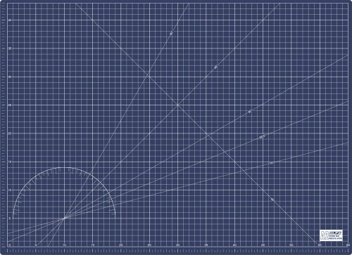 オルファ(OLFA) ロータリーマット A2(450x620x1.5mm) グリッド・角度ライン入り ネイビー カッターマット RM-A2-EC マットサイズ:A2(450x620x1.5mm) デザイン:1cm刻みのグリッド・角度ライン入り カラー:ネイビー(片面仕様) 構造:軟質塩ビ&硬質塩ビのサンドイッチ三層構造 特徴:ソフトな刃当たりで、快適なカッティングを実現するカッターマット。便利な1cm刻みのグリッドと角度ライン入り。 軟 ■硬 ■軟のサンドイッチ構造のためソフトな刃当たりで快適なカッティングを実現したカッターマット。刃の摩耗も軽減されます。 便利な1cm刻みのグリッドと角度ライン入りでロータリーカッター使用時や、ライオンボードカットの際にオススメ。 カラーはネイビーで片面仕様。 商品コード20081234521商品名オルファ(OLFA) ロータリーマット A2(450x620x1.5mm) グリッド・角度ライン入り ネイビー カッターマット RM-A2-EC型番RM-A2-ECサイズ長さ62 x 幅45 cmカラーネイビー※他モールでも併売しているため、タイミングによって在庫切れの可能性がございます。その際は、別途ご連絡させていただきます。※他モールでも併売しているため、タイミングによって在庫切れの可能性がございます。その際は、別途ご連絡させていただきます。