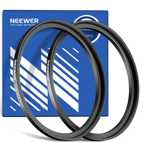 NEEWER ステップアップリング 72-77mm 2点セット 超薄型 アルミ合金製 アダプター...