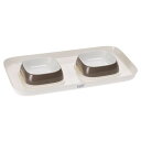 ファープラスト イタリアferplast製 プラスチック食器 グラム トレーセット GLAM TRAY XS グレーベージュ