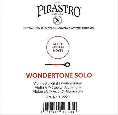 PIRASTRO Wondertone Solo ワンダートーン・ソロ ヴァイオリン弦A線 4/4用 スチー...