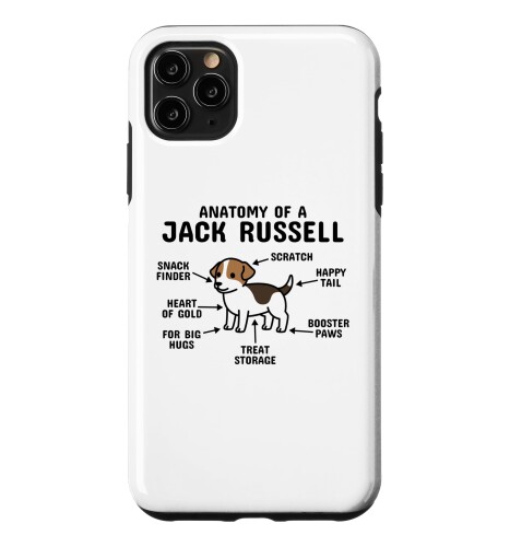 ジャックラッセルテリア犬の解剖学 スマホケース iPhone 11 Pro Max 用