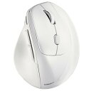 ナカバヤシ Digio2 エルゴノミクス マウス 高速スクロールBluetooth5.0 5ボタンBlueLED ホワイト Z8759(2)