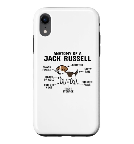 ジャックラッセルテリア犬の解剖学 スマホケース iPhone XR 用