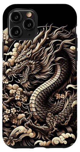 미적 용의 년 2024 신화의 중국 년 스마트폰 케이스 iPhone 11 Pro 용
