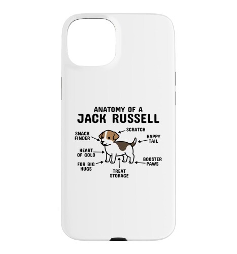 ジャックラッセルテリア犬の解剖学 スマホケース iPhone 15 Plus 用