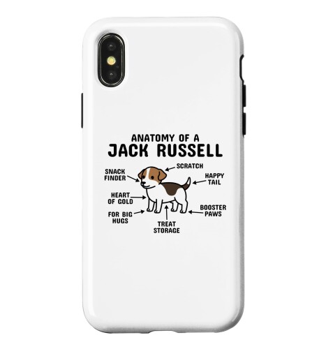 ジャックラッセルテリア犬の解剖学 スマホケース iPhone X/XS 用