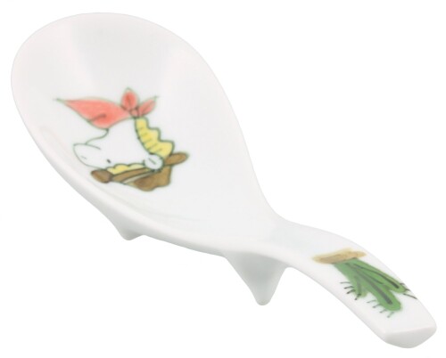 有田焼 伯父山窯 イヤー 「 究極の レンゲ 」 ラーメン用 (午・うま) 直径約16cm れんげスプーン 蓮華 陶器 食洗機対応 日本製 R2252