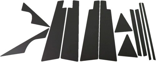 BRIGHTZ インプレッサ GH系 鏡面ブラックメッキピラーパネルカバー 12PC バイザー有り用 5177