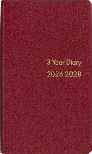 博文館 手帳 2026年 3年連用手帳 赤 No.160 (2026年 1月始まり)
