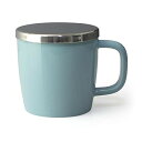 フォーライフ デュー ブリューイン マグカップ 325ml (茶こし・蓋付) グロス ターコイズ 609Trq