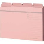 ライオン事務器 4カット フォルダー A4 4冊 No.44-4P ピンク