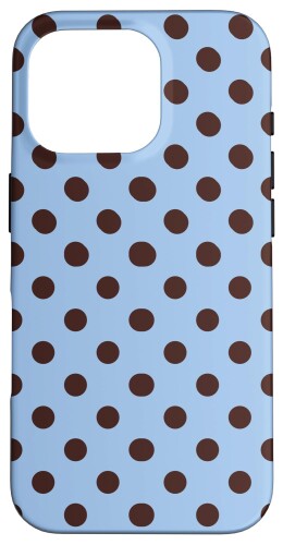 Blue and Brown Polka Dots Classic Polkadots Simple Pattern スマホケース iPhone 16 Pro 用