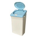 Belca(ベルカ) 日本製 ゴミ箱 強力密閉 防臭ペット用ペール プッシュペール 14L 幅30×奥行21×高さ47cm ブルー/ホワイト 二重フタ構造 消臭...