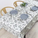 スタイルデコール(STYLE Decor) テーブルクロス ラミネート ビニール 防水 北欧 120cm×150cm おしゃれ ライラック モノクローム W48...