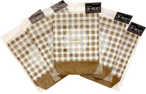 WRC ジッパーバック マチ付 ZIP-POCKET ブランチェック M 25枚入 25枚入り (1パック5枚X5パック) W133×H182×D62mm 素材:CP/OPP ZIPとマチ付きでGIFTラッピングに最適。 食品を直接入れても...