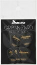 Ibanez 滑り止め素材を使用したピック Grip Wizard Series Sand Grip Pick 6枚パック ブラック PPA16XSGBK ョート・ティアドロップ