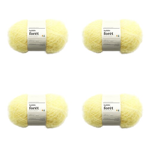 Knit Wit 韓国エコたわし毛糸 bubble foret-バブルフォレ- 90g×同色4玉入 レモンエイド(Lemon aid) KNW-BFP9