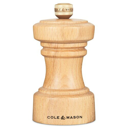 コール&メイソン COLE&MASON ペッパー ミル 胡椒 調味料 入れ 手挽き 手動 木製 10.4cm ナチュラル カーボンスチール刃