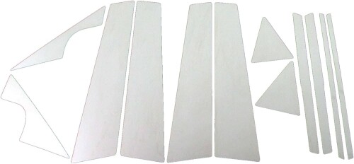 BRIGHTZ インプレッサ GH GR GV 超鏡面ステンレスメッキピラーパネル バイザー無用 12PC GH2 GH3 GH6 GH7 GH8 GRB GRF GVB GVF