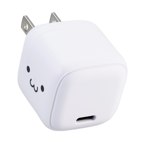エレコム 充電器 Type-C 20W USB PD対応 USB-C 1ポート 折りたたみ式プラグ PSE認証 しろちゃん EC-AC7320WF USB Power Deliveryに対応したUSB Type-C(TM)ポートを搭載し、対応するスマートフォン、タブレットなどを充電できるUSB AC充電器です。 USB Power Delivery(パワーデリバリー)とは、アダプターと接続機器間で情報をやり取りすることで、その機器間における最適な電力を選択し、高速充電を実現するUSB規格です。 ※本製品の最大出力は20Wです。 手のひらにすっぽり隠れるほど小さく(幅約33.7mm×厚み約33.7mm×高さ約33.7mm)、軽量(約39.1g)なので外出や出張などの際の持ち運びに便利です。 USB Power Deliveryに対応しています。iPhoneを約30分で50%まで充電できるから、外出先でスピード充電が可能です。 【仕様】 ■対応機種:USB Type-CポートからUSB Power Delivery (20W)の規格内で充電可能な機器 ■定格入力電圧:AC100V〜240V、50Hz/60Hz ■定格入力電流:0.7A ■定格出力電力:20W ■定格出力電圧:5V/9V/12V ■定格出力電流:5V時3A/9V時2.22A/12V時1.67A ■外形寸法:幅約33.7mm×奥行約33.7mm×高さ約33.7mm ■重量:約39.1g ■カラー:しろちゃん(ホワイト×ブラック) ■使用可能地域:日本 ■保証期間:1年間 ■コネクタ形状:USB Type-Cポート×1 ■コンセントプラグ仕様:90度スイング構造 ■使用温度範囲:-10[度]〜25[度] ■法令:◇PSE 特定電気用品 ■その他: ※USB Type-C and USB-C are trademarks of USB Implementers Forum 【説明】 ■USB Power Deliveryに対応したUSB Type-Cポートを搭載し、対応するスマートフォン、タブレットなどを充電できるUSB AC充電器です。 ■USB Power Delivery(パワーデリバリー)とは、アダプターと接続機器間で情報をやり取りすることで、その機器間における最適な電力を選択し、高速充電を実現するUSB規格です。 ※本製品の最大出力は20Wです。 ■手のひらにすっぽり隠れるほど小さく(幅約33.7mm×厚み約33.7mm×高さ約33.7mm)、軽量(約39.1g)なので外出や出張などの際の持ち運びに便利です。 ■USB Power Deliveryに対応しています。iPhoneを約30分で50%まで充電できるから、外出先でスピード充電が可能です。 ■USB Power Deliveryに対応したUSB Type-Cポートを搭載し、機器に応じて出力が5V/3A、9V/2.22A、12V/1.67Aと可変し、iPhoneなどのスマートフォン、iPadなどのタブレットを高速充電できます。 ■未使用時は電源プラグを折りたたんで充電器本体に収納可能です。スッキリとコンパクトに収納できるので、持ち運びにも便利です。 ■本製品はUSB-IFのテストと同等のテストを当社独自で実施し、高い安全性が保たれているため、USB Power Delivery対応製品にご使用いただけます。 ■耐トラッキング性の要求事項(PSE:電気用品安全法)を満たしたコンセントプラグを採用しています。 ※本製品にケーブルは同梱しておりません。別途USBケーブルなどをご用意ください。 ※機器本体や充電器が濡れた状態で充電すると、異常な発熱 ■焼損の原因となり大変危険ですのでおやめください。 ※USB Type-C and USB-C are trademarks of USB Implementers Forum ■自社環境認定基準を1つ以上満たし、『THINK ECOLOGY』マークを表示した製品です。 ■廃棄物削減に取り組み、製品に同梱する取扱説明書等をペーパーレス化した製品です。 ■環境保全に取り組み、製品の包装容器におけるプラスチック重量を、社内基準製品より20%以上削減した製品です。 ■環境保全に取り組み、製品の包装容器が紙 ■ダンボール ■ポリ袋のみで構成されている製品です。 【商品に関するお問い合わせ】 エレコム総合インフォメーションセンター TEL. 0570-084-465 FAX. 0570-050-012 受付時間 / 10:00〜19:00　年中無休 チャットサポートも可能です。詳細は 8056.jpをご確認ください。 商品コード20076320563商品名エレコム 充電器 Type-C 20W USB PD対応 USB-C 1ポート 折りたたみ式プラグ PSE認証 しろちゃん EC-AC7320WF型番EC-AC7320WFサイズ1)コンパクトカラーしろちゃん※他モールでも併売しているため、タイミングによって在庫切れの可能性がございます。その際は、別途ご連絡させていただきます。※他モールでも併売しているため、タイミングによって在庫切れの可能性がございます。その際は、別途ご連絡させていただきます。