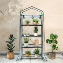 BTM 温室 ビニールハウス 保温 温室棚 2つのカバー付 栽培 花 野菜 植物 PVCビニールハウス 防雨 防寒 風対策 小型 ビニール温室 4段 1台 簡易...