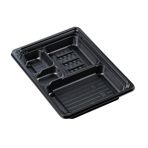 中央化学 テイクアウト弁当容器 HS風雅23−17 N2 BK 身 (230×166×31mm) 50枚入