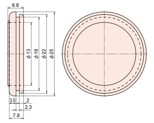 ジョー・プリンス竹下 膜付グロメット [ファイ]18×2.3mm 1袋(10個) PG-6 SG-18A PG-6 SG-18A 2