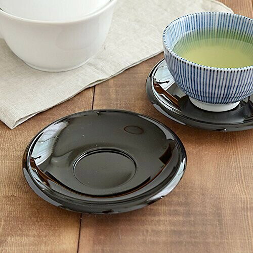 テーブルウェアイースト 茶托 丸型12cm 黒 sw-006