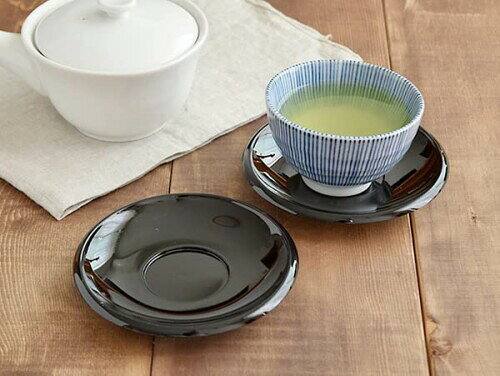 テーブルウェアイースト 茶托 丸型12cm 黒 sw-006