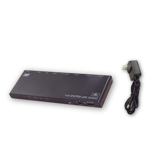 ラトックシステム(RATOC Systems) 4K60Hz/ダウンスケール対応 外部音声出力付 HDMI分配器 RS-HDSP4PA-4KA