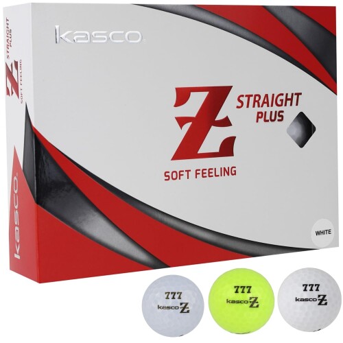 キャスコ ゼット ストレート プラス ターゲットライン入り ゴルフボール 1ダース12個入り KASCO Z-STRAIGHT PLUS STRAIGHT LINE Pearlwhite