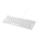 バッファロー BUFFALO コンパクトモデル テンキーレス 有線キーボード ホワイト BSKBU305WH